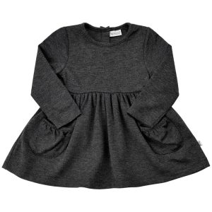 Wheat Viola Kjole 5560-674 Charcoal Melange, 62, Størrelse: 62, Farve: Charcoal Melange, Dame