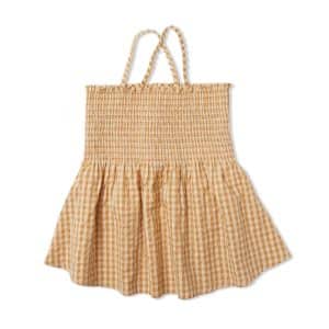 Konges Sløjd kjole, Smock Birch - Toffee Check