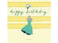 Clear Creation Fødselsdagskort Swarovski firkantet kjole (CL0205)
