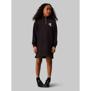 Calvin Klein Ck Black Teddy Monogram Zip Fleece Kjole - Str. 12 år