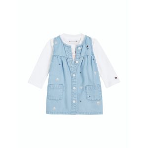 Tommy Hilfiger Denim Light Flower Allover Kjole Sæt - Str. 56