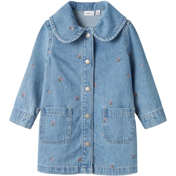 Name It Light Blue Denim Piper Denim Kjole - Str. 116